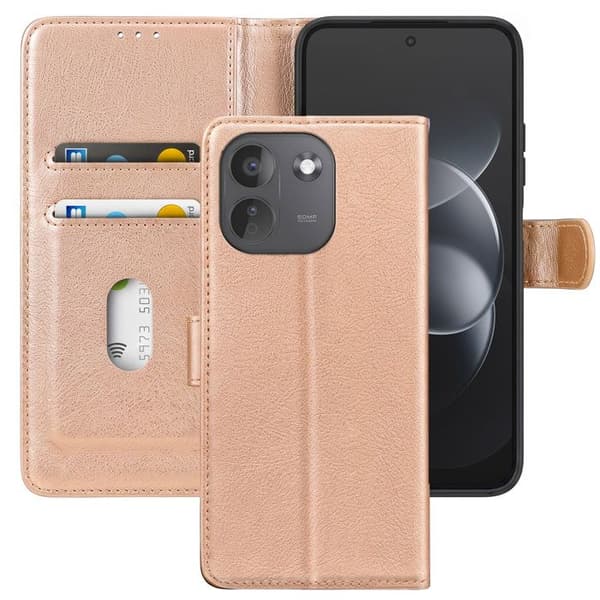 Pungetui til Redmi Note 17 Pro Chesterfield-serien med støtte i rosaguld Roséguld