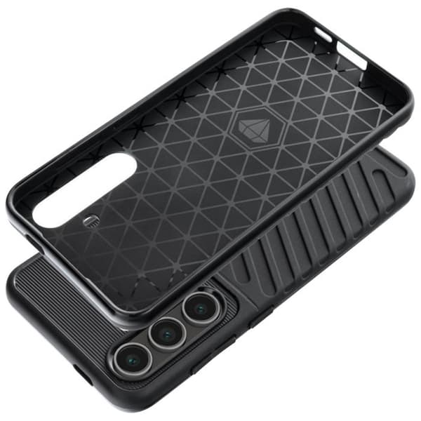 Blød Silikone Cover til Samsung Galaxy S24 FE Serie Thunder Sort Svart