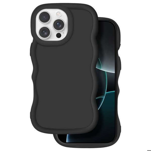 Coque - Candy - iPhone 16 Pro Max - Silikone Blødt - Stødabsorberende - Moderne Design Svart