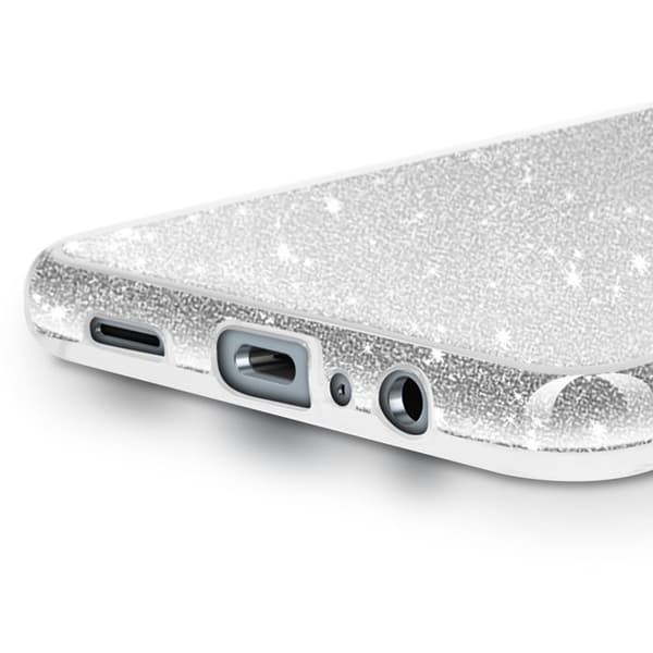 Coque - Samsung Galaxy A06 - Iskunkestävä - Hohde - Kimalteleva - Glamour Grå