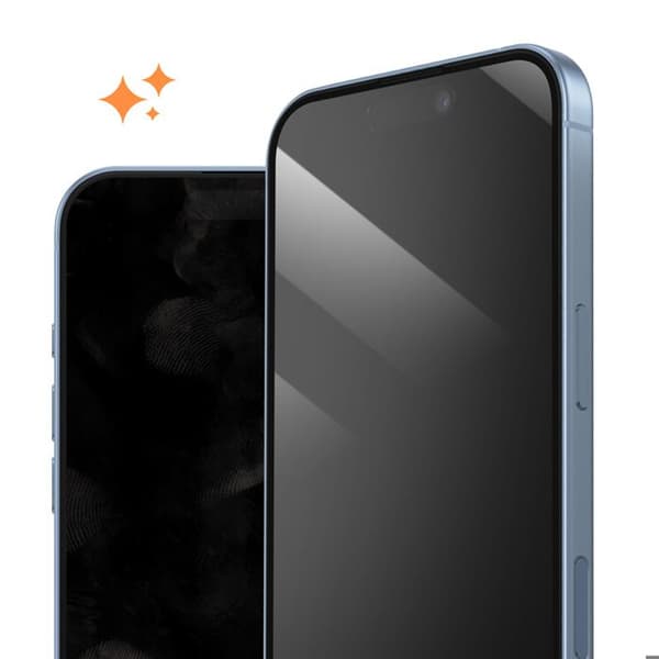 Skærmbeskyttelse til iPhone 17 i Hærdet Glas 0.40mm Høj Modstand Sort Svart