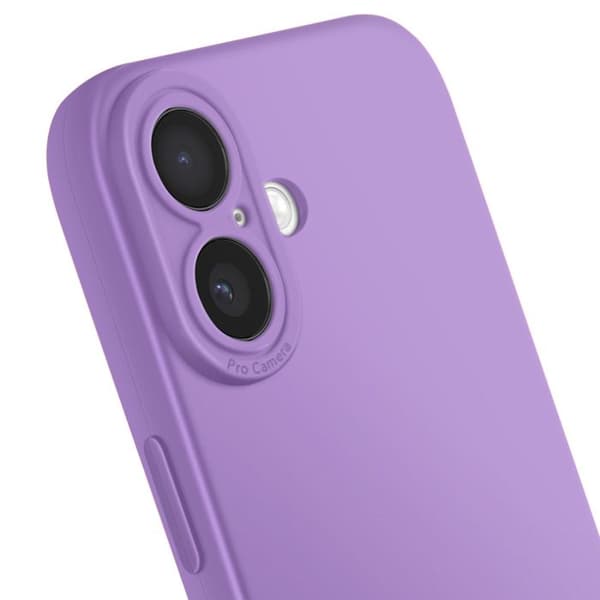 Silicone Soft Case för iPhone 17 med Förstärkning Kamera Block Lila Lila