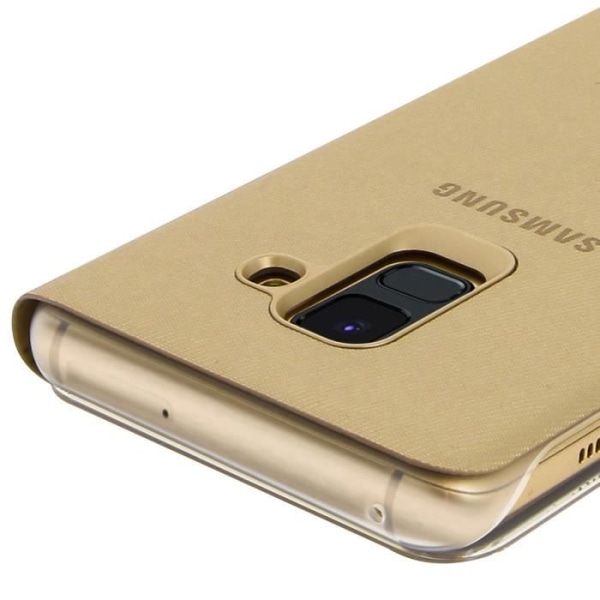 Galaxy A8 kotelo Folio Neon Flip Cover Alkuperäinen Samsung Gold