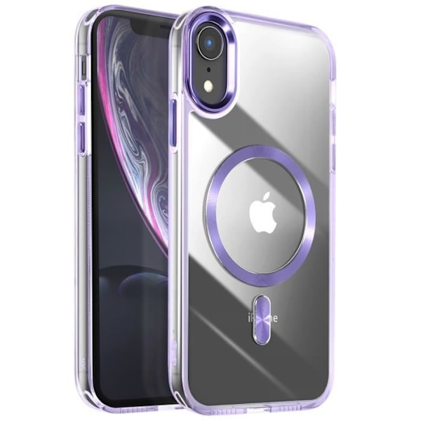 Coque MagSafe för iPhone XR Bakstycke Glas Lila Lila