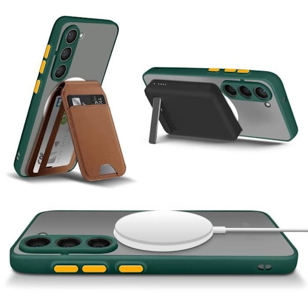MagSafe kotelo yhteensopiva Samsung S23 Green outline Magsafe -kotelon kanssa