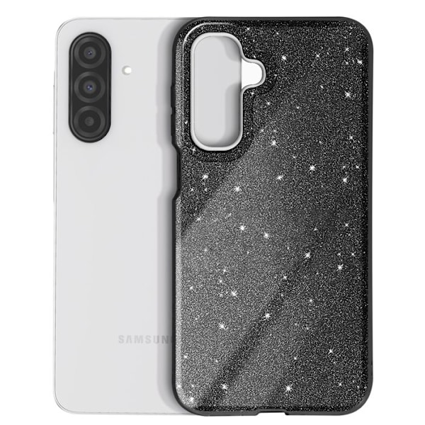 Glitrende stødsikker cover til Samsung Galaxy A26 i sort Svart
