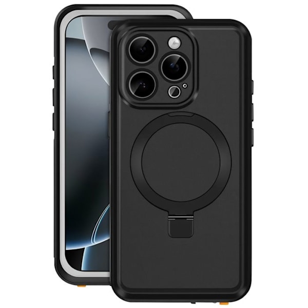 Coque til iPhone 16 Pro MagSafe Hel Vandtæt IP68 Redpepper Sort Svart