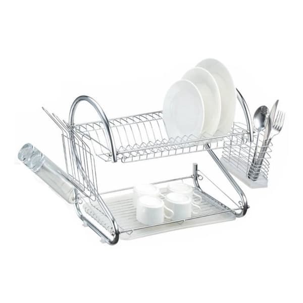 Opvaskestativ - GENERIC - 2 niveauer - Beige - 43 x 26 x 39 cm - Moderne