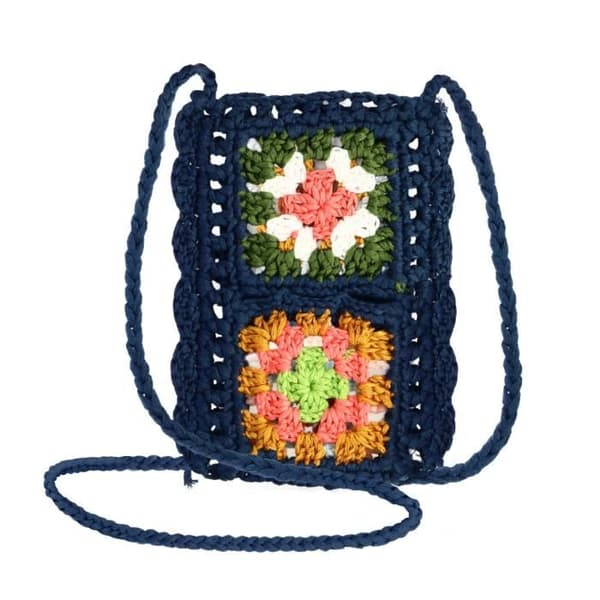 Sock Case - WavePocket - Hollow Woven - Colorful Patterns - Soft - Blue Blå