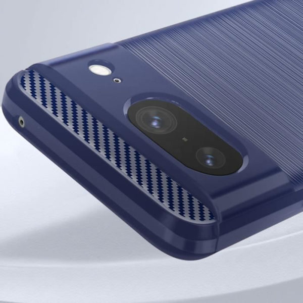 Smartphone kuori - AVIZAR - Classic Carb - Hiilikuitu efekt - Vahvistetut iskuja kestävät kulmat - Sininen Blå