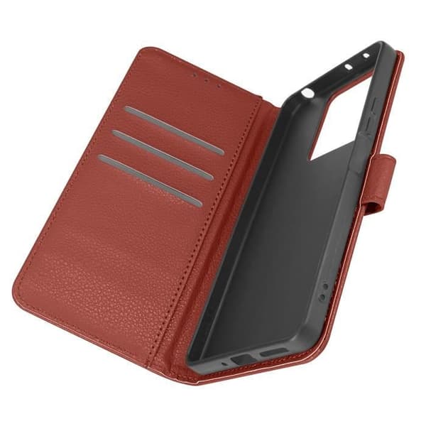 Etui til Xiaomi Redmi Note 13 5G - AVIZAR - Essential - Wallet Video Support - Brun kastanj