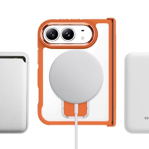 iPhone Duo Cover Kompatibel med MagSafe med Støtte Stativ Pango Orange Apelsin