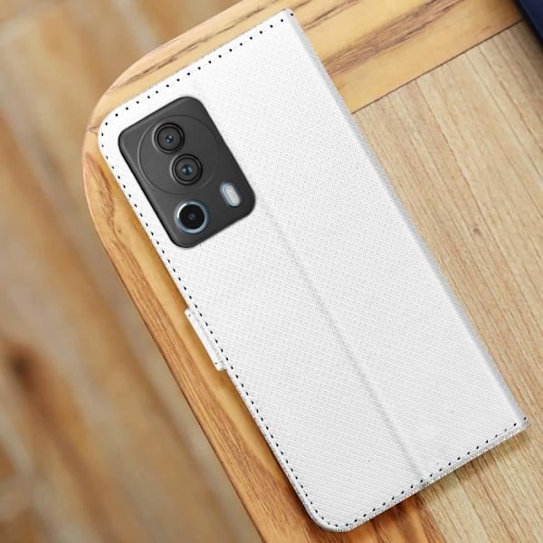 Smartphone etui - AVIZAR - Xiaomi 13 Lite - Hvid - Krydsende effekt - Kortholder Vit