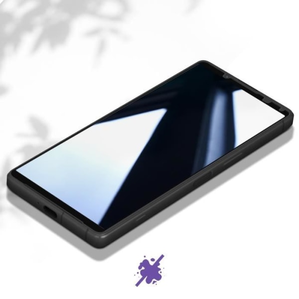 Hærdet glas til Sony Xperia 5 V 9H Hårdhed Anti-rids Anti-Fingerprint Black Contour Vit