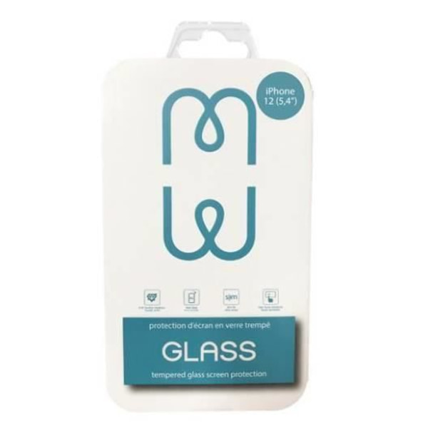 Skärmskyddsglas - MW - iPhone 12 Mini - Härdat glas - Genomskinlig - 0,33 mm Transparent