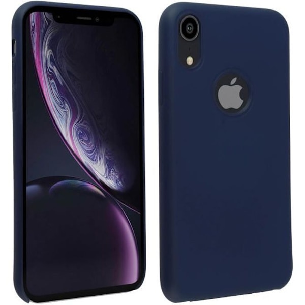 Beskyttelsesskal - AVIZAR - iPhone XR - Semi-hård silikone - Soft Touch-finish - Mørkeblå Midnattsblå