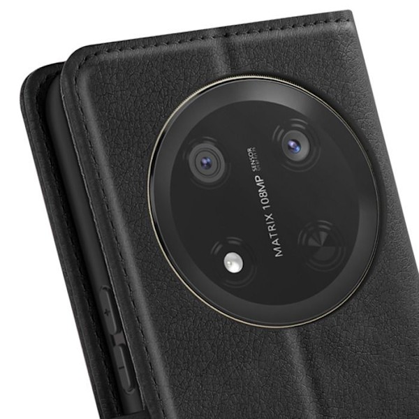Honor Magic 7 Lite Kansi Lompakko ja Videotuki Musta Svart