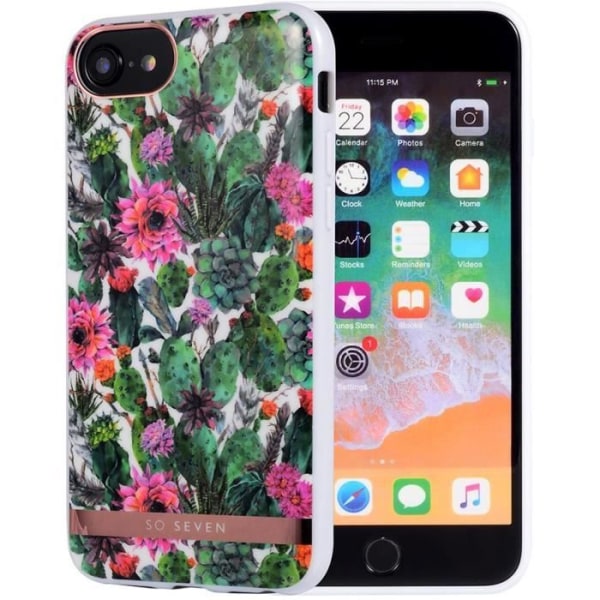 SO SEVEN Mexico rosa blomfodral: Apple iPhone 6/7/8