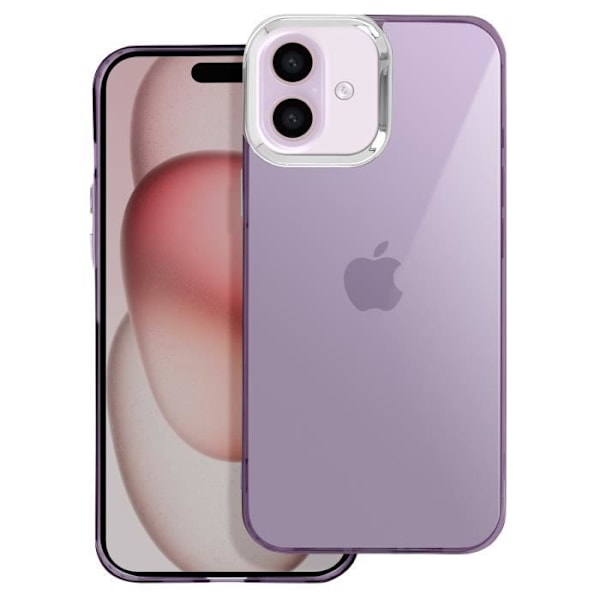 Kotelo iPhone 16 Plus Soft Smoked Design -kameralle Contour Metallic Purple Lila