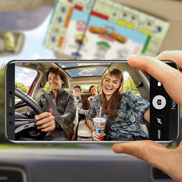 Främre kamera - HONOR - 9 Lite - Frontbyte - Svart - 100 % Ny Svart