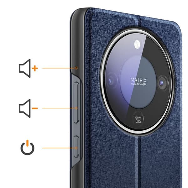 Fodral med lock för Honor Magic 8 Lite, tvåmaterialdesign med ställfunktion, mörkblå Blå