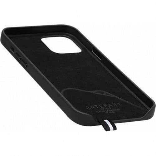 Etuiet til beskyttelse - ELYSÉE - iPhone 12 / 12 Pro - Full grain læder - Elegant design - Sort Svart