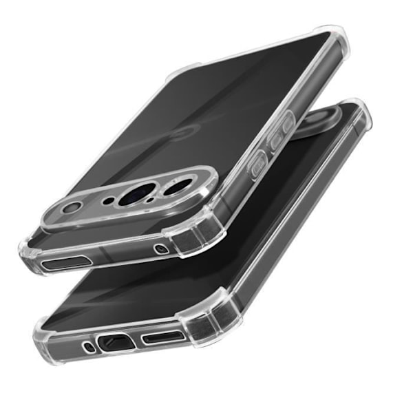 Coque Antichoc til Google Pixel 9 og 9 Pro med Forstærkede Hjørner Mayaxess Transparent Transparent