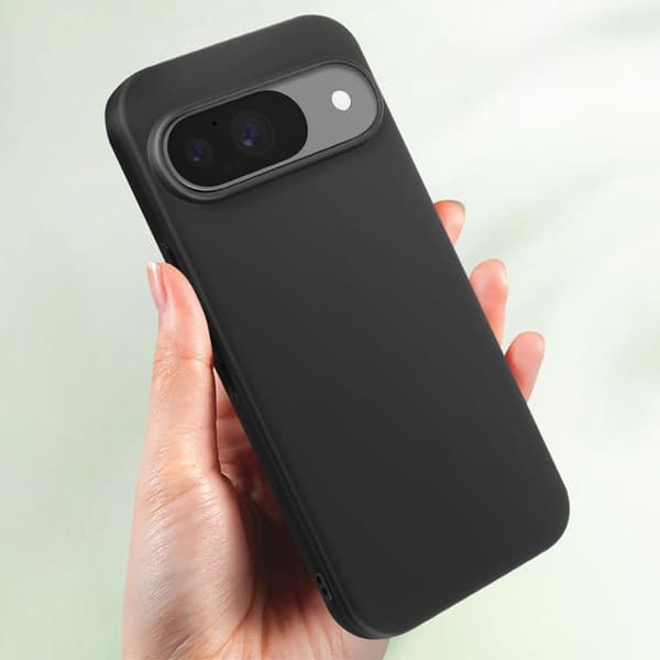 Coque - MAYAXESS - Google Pixel 9 og 9 Pro - Blød Silikone - Stødabsorberende Beskyttelse - Elegant Svart