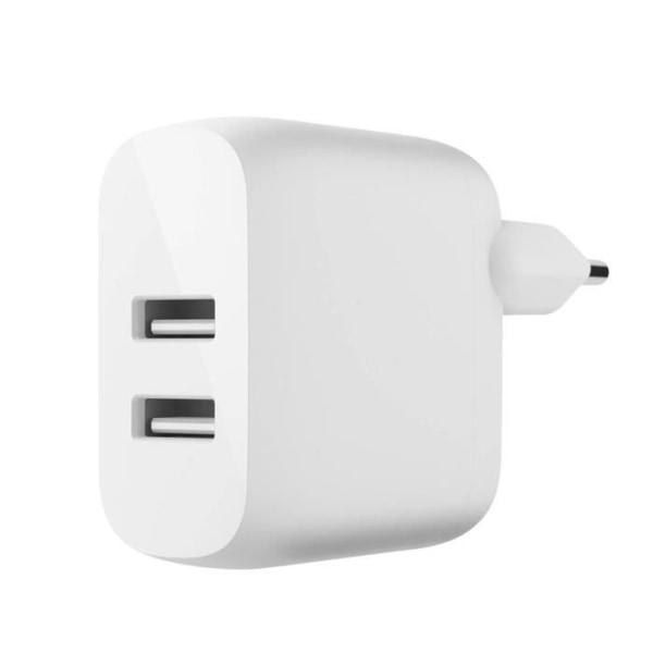 Belkin Boost Charge Kompakt 24W dobbelt USB-netoplader Hvid