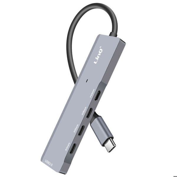 USB-C-adapter - LINQ - USB-C OTG-hub - 3x USB-C 5Gbps - USB 3.0 - Power Delivery 60W