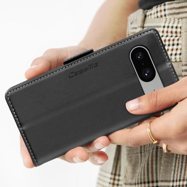 Étui Portefeuille - CaseMe - Google Pixel 8 - Anti-RFID - Video Støtte - Sort Svart