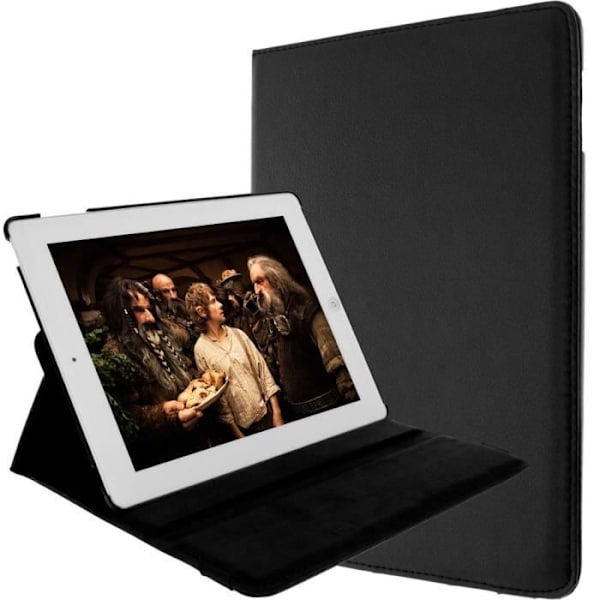 Sort cover til iPad 2, 3, 4 og Retina - Video support funktion