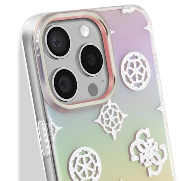 iPhone 15 Pro Max Suojakuori Kohotetut Reunat ja Integroitu Ranneke Guess Monivärinen Flerfärgad