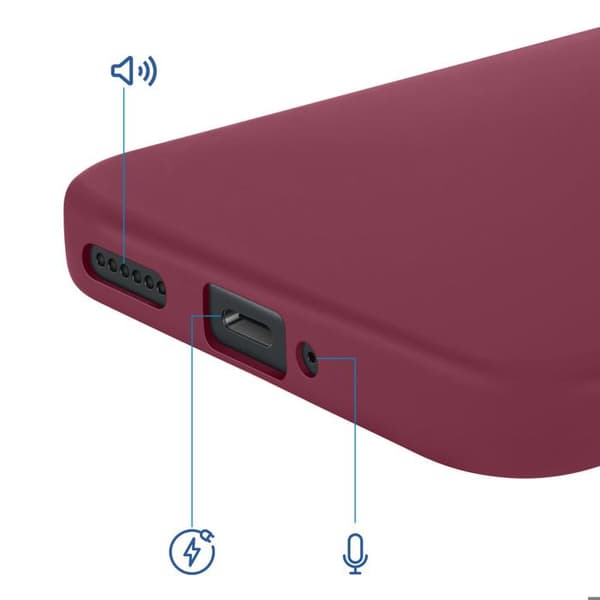Coque Soft-Touch til Redmi Note 15 Pro Plus 5G i Antiskrid Silikone Bordeaux Röd