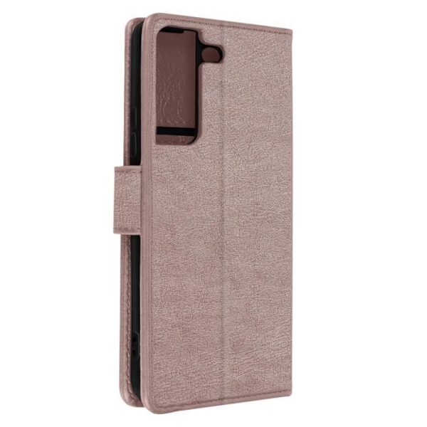 Kotelo - AVIZAR - Samsung Galaxy S22 - Lompakkokotelo - Vaaleanpunainen - Matta - Unisex rosa guld