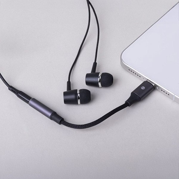 USB-C Mænd til 3,5 mm Hun Audio Adapter Forever Sort