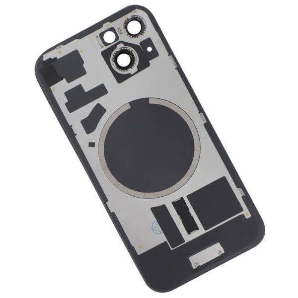 Komplet bagglas til iPhone 15 Plus - AVIZAR - Sort - Udskiftning af bagcover - Integreret MagSafe Svart