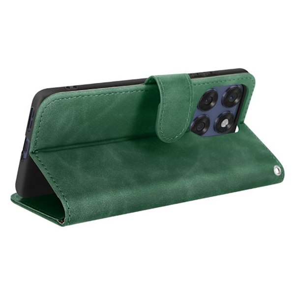 Housse Folio pour Motorola Edge 60 Fusion et Edge 60 Support Vidéo Vert Foncé Grön