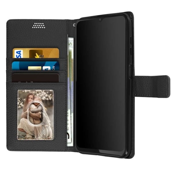 Samsung Galaxy A13 Cover - AVIZAR - Video Stand Wallet Cover - Sort svart