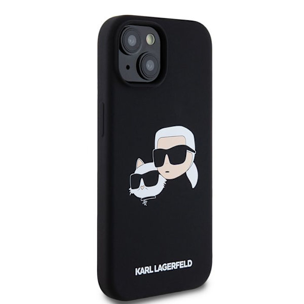 Etui til iPhone 15 / iPhone 14 / iPhone 13 - Karl Lagerfeld Silikone MagSafe (KLHMP15SSKKCHPPLK) - Karl&Choupette