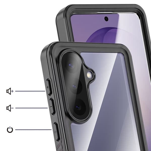 Vandtæt Cover til Galaxy S26 Plus Fuld Beskyttelse Stødabsorberende 2m IP68 Redpepper Sort Svart