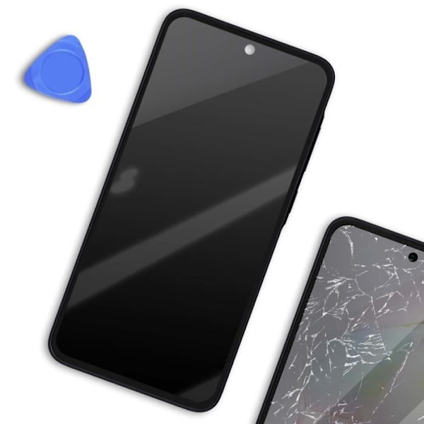 Skærm til Samsung Galaxy A35 LCD + Berøringsglas + Original Samsung Chassis Sort Svart