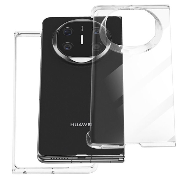 Skydd för Huawei Mate X6 Höjda kanter Förstärkta hörn Transparent Vit