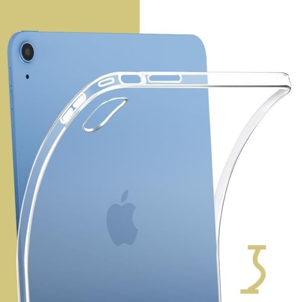 Skydd för iPad 10,9 2022 - AVIZAR - Flexibelt Silikon Gel Tunt och Lätt - Vit - Unisex - Transparent Transparent