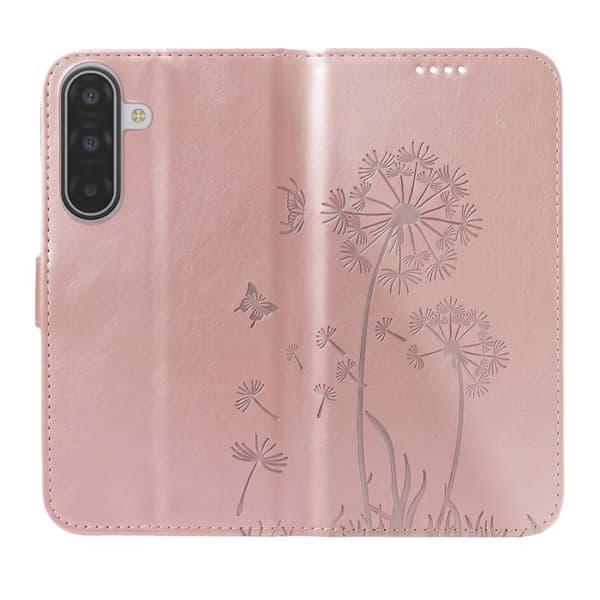 Pungetui til Galaxy A17 Premium Design Blomster Sommerfugl Zanaé Rosé champagne Ros