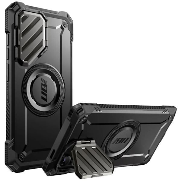 Coque MagSafe för Samsung S25 Ultra Stötteknik Kameraskydd Stöd Supcase Svart Svart