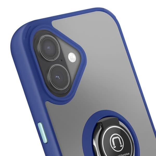 Coque Anneau - AVIZAR - iPhone 17 - Blå - Magnetisk Fäste - Rotationsring 360° Blå