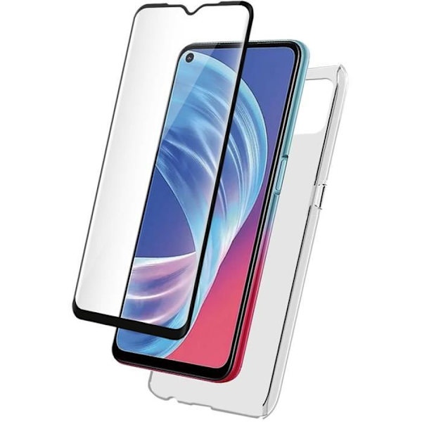 Pack Transparent mjukt fodral + 2.5D skärmskydd i härdat glas för Oppo Bigben A73 4G Transparent