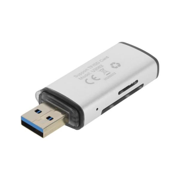 SD- och Micro-SD-kortläsare USB-överföringshastighet 5 Gbps U3062 LinQ Grå