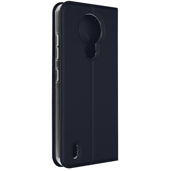 Hölster - DUX DUCIS - Nokia 1.4 - Ekoskinn - Kortficka - Ställfunktion midnattsblå